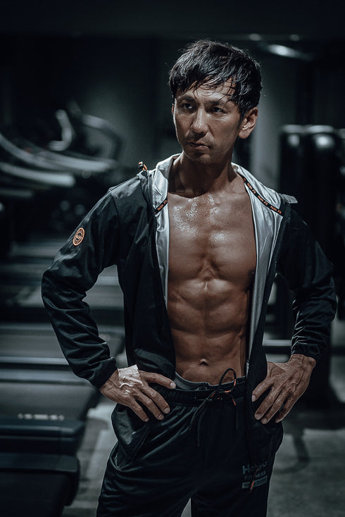 【圧倒的・発汗力】サウナスーツ 有酸素の効率UPに